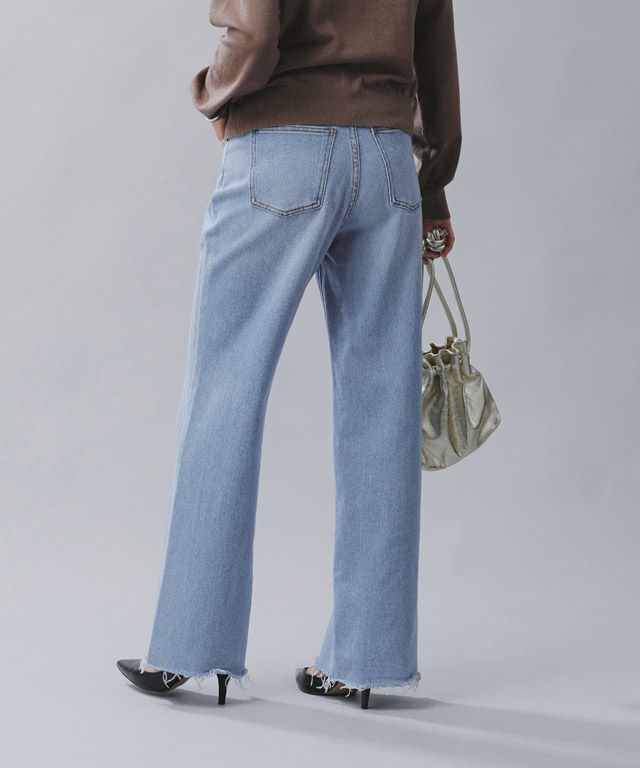 165cm / ノーマル / サックス / カットオフ / M