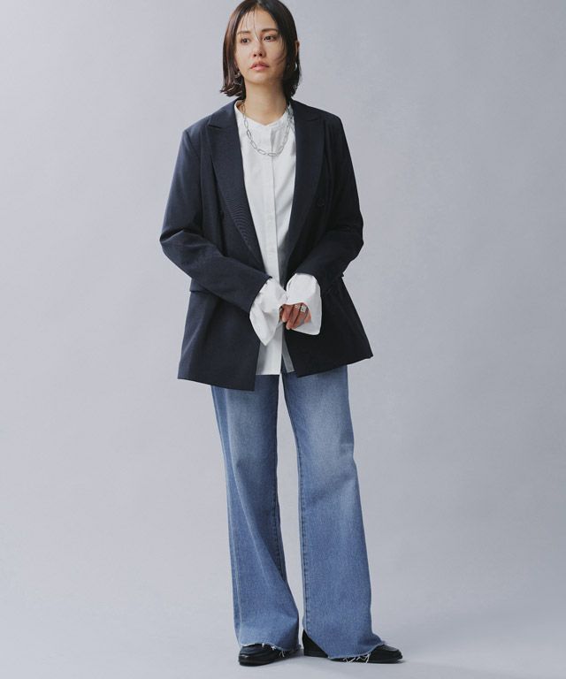 165cm / ノーマル / ブルー / カットオフ / M