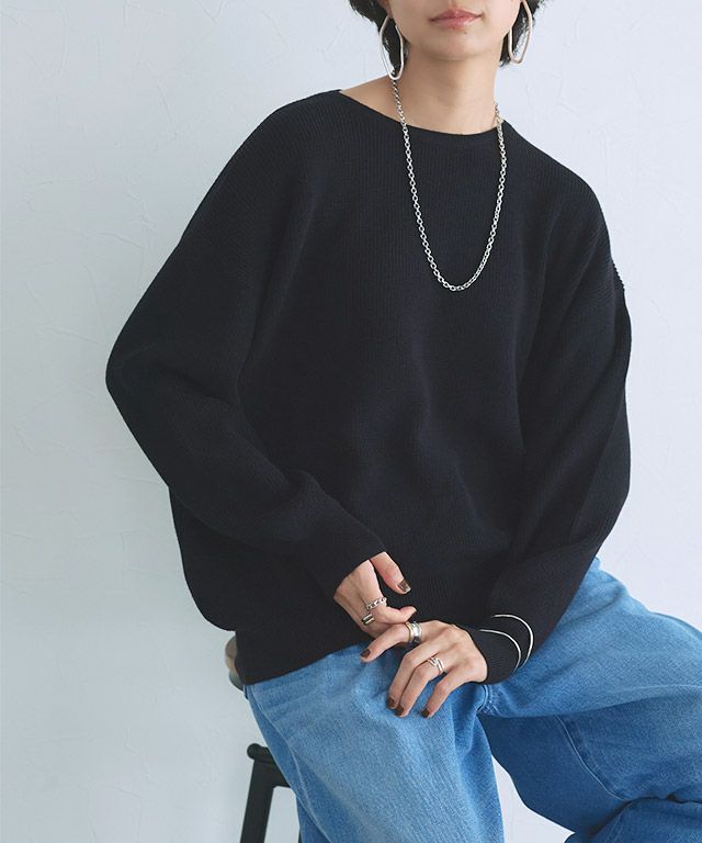 [RASW] 綿100%クルーネックニット