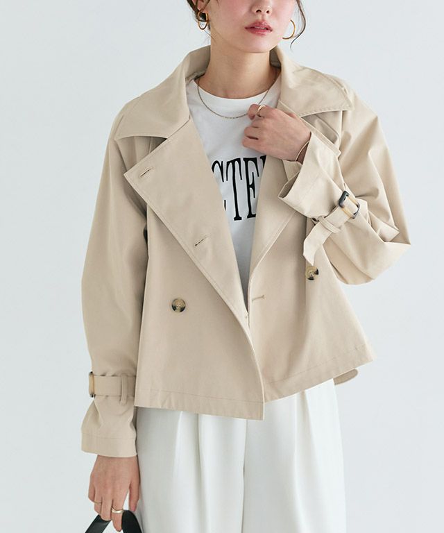 キャンディースリーブショートトレンチコート