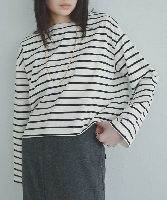 168cm / オフホワイト×ブラック / L