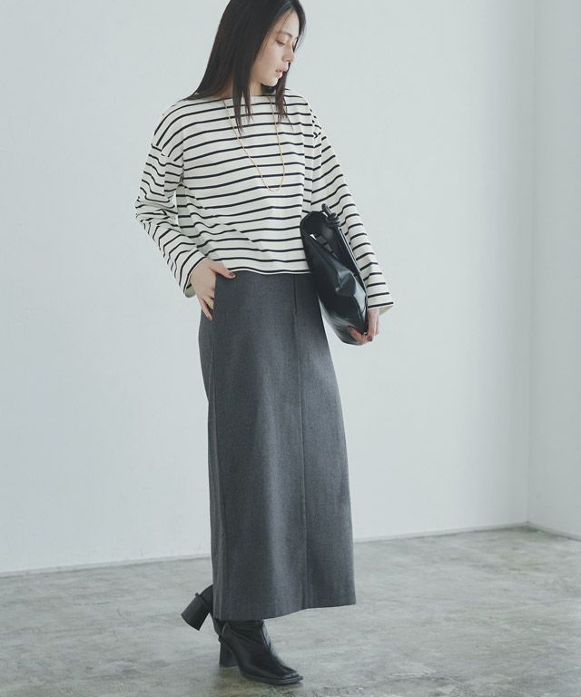 168cm / オフホワイト×ブラック / L