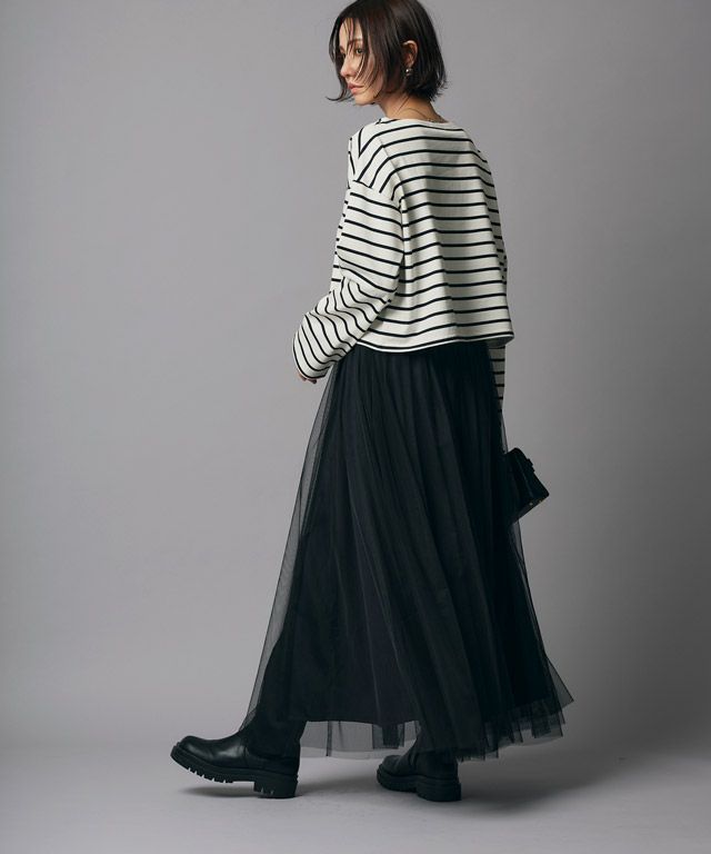 165cm / オフホワイト×ブラック / M