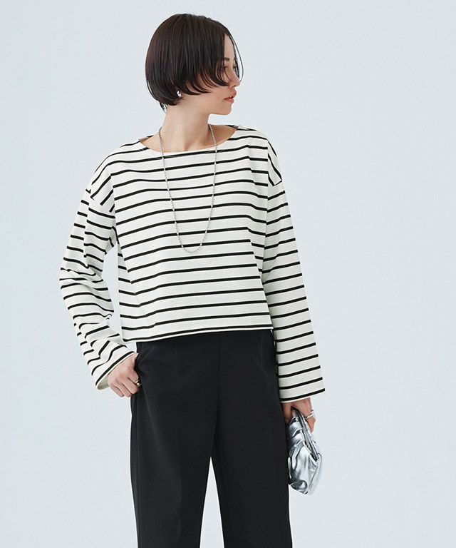 165cm / オフホワイト×ブラック / M