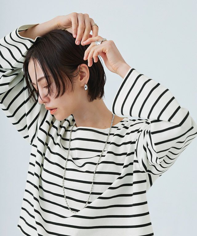 165cm / オフホワイト×ブラック / M