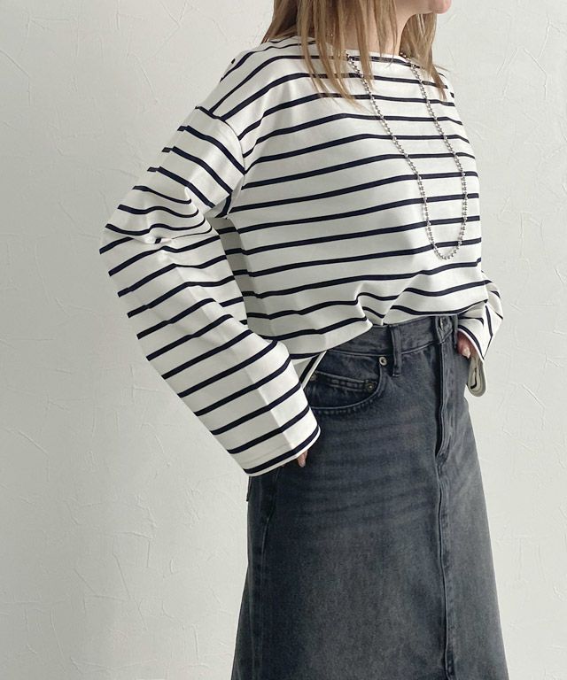 165cm / オフホワイト×ブラック / M