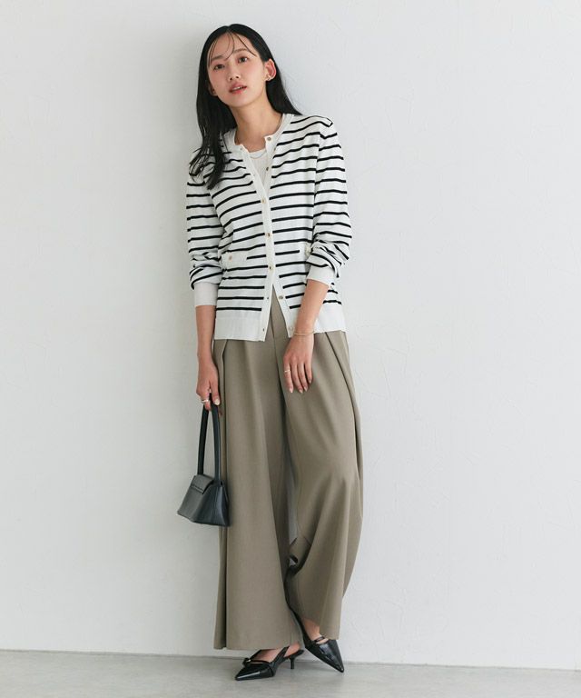 162cm / ボーダー / オフホワイト / M