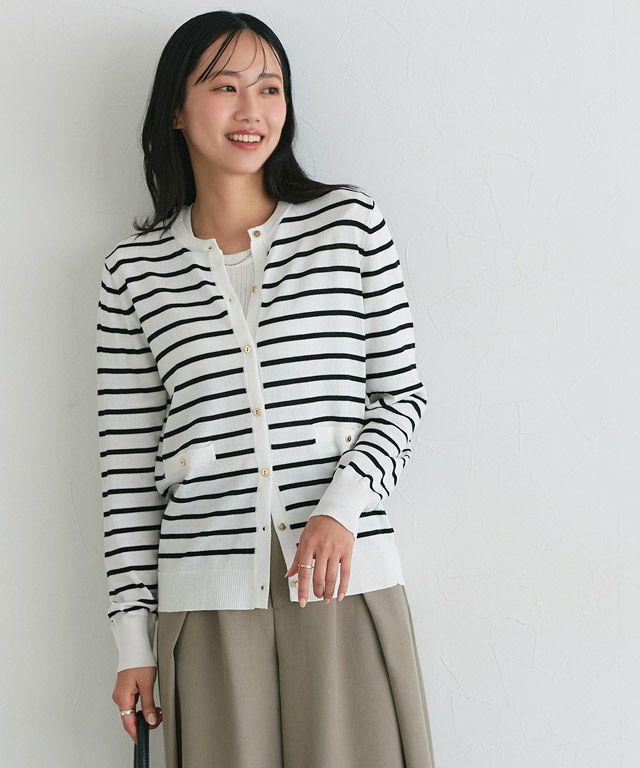 162cm / ボーダー / オフホワイト / M