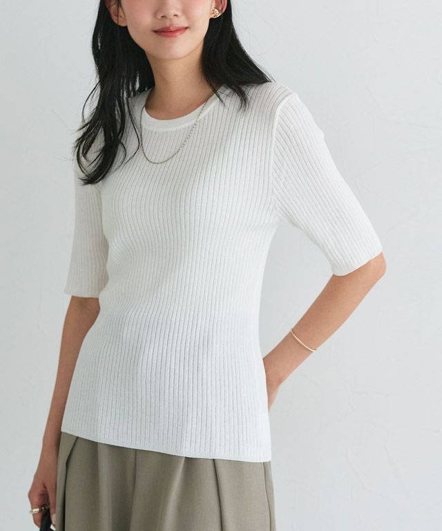 162cm / ボーダー / オフホワイト / M