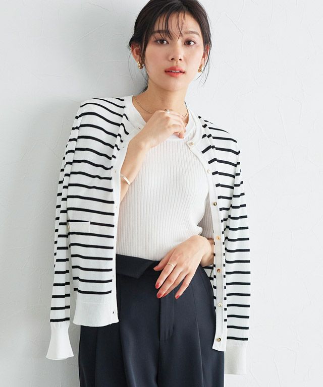 新品　 プラージュ　定価¥3万6300円　シルクリネン アンサンブル ゴールドボタンアンサンブルニット【ドラマ着用】 | 【公式