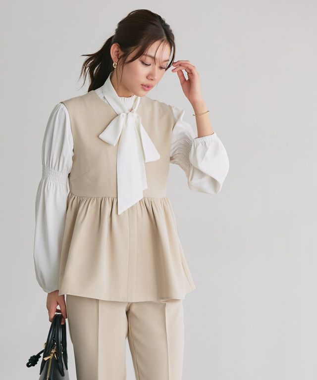 2000円クーポン対象】【予約】選べるペプラムセットアップ ◇送料無料