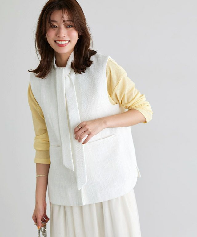 2wayボウタイツイードジレ【スピード配送】 | 【公式】Pierrot（ピエロ