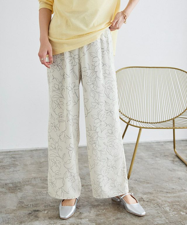 167cm / 花柄 / アイボリー / M