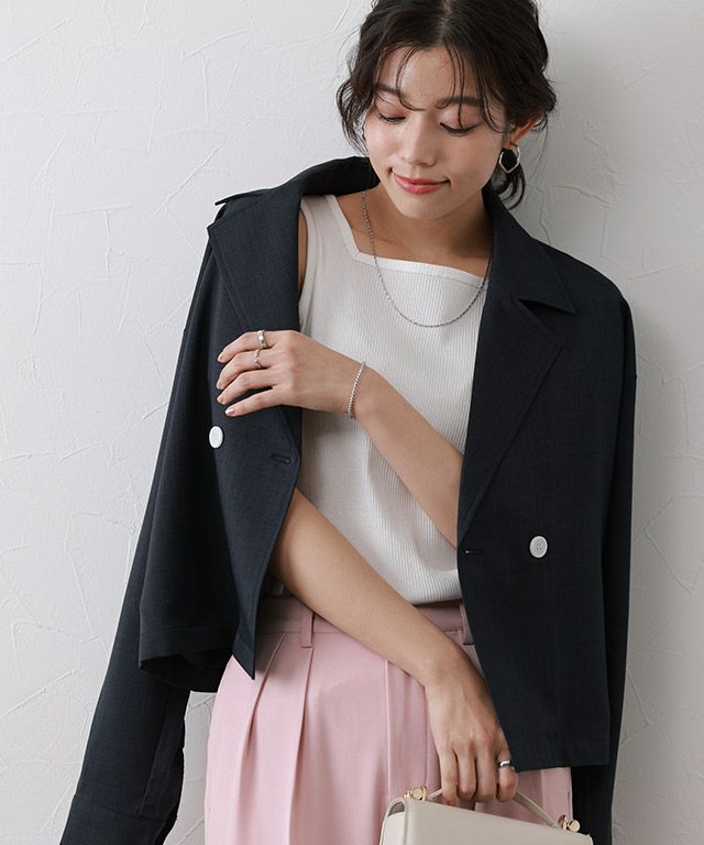 167cm / オフホワイト / スクエアネック / M