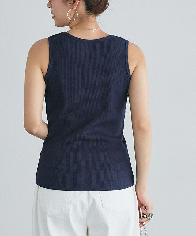 166cm / ネイビー / スクエアネック / M