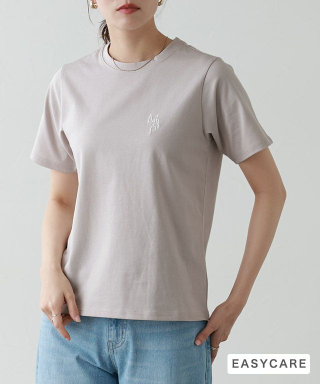 【イージーケア】刺繍ロゴTシャツ