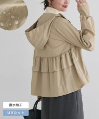 UVカットバックフリルパーカー