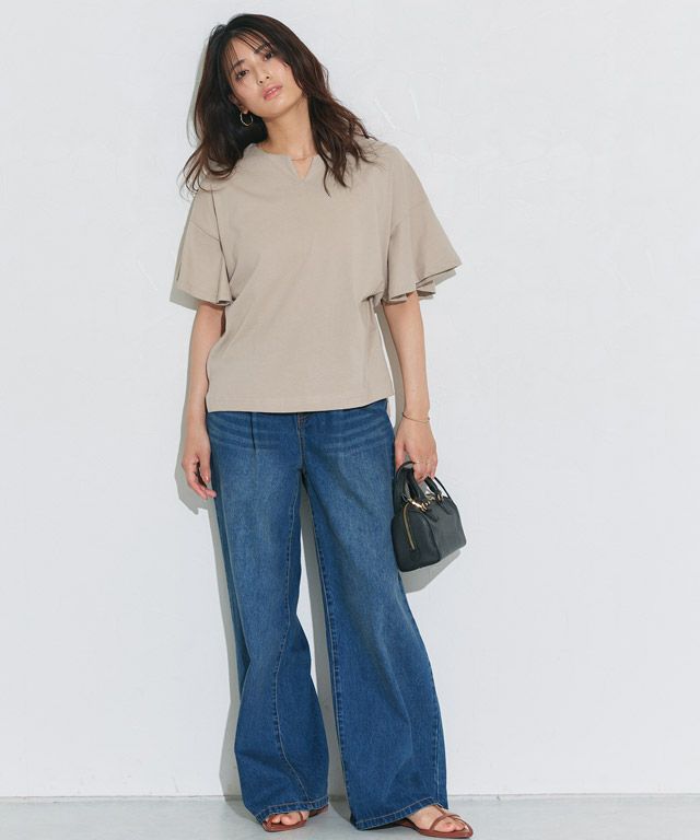 158cm / サンドベージュ / ミドル丈 / M