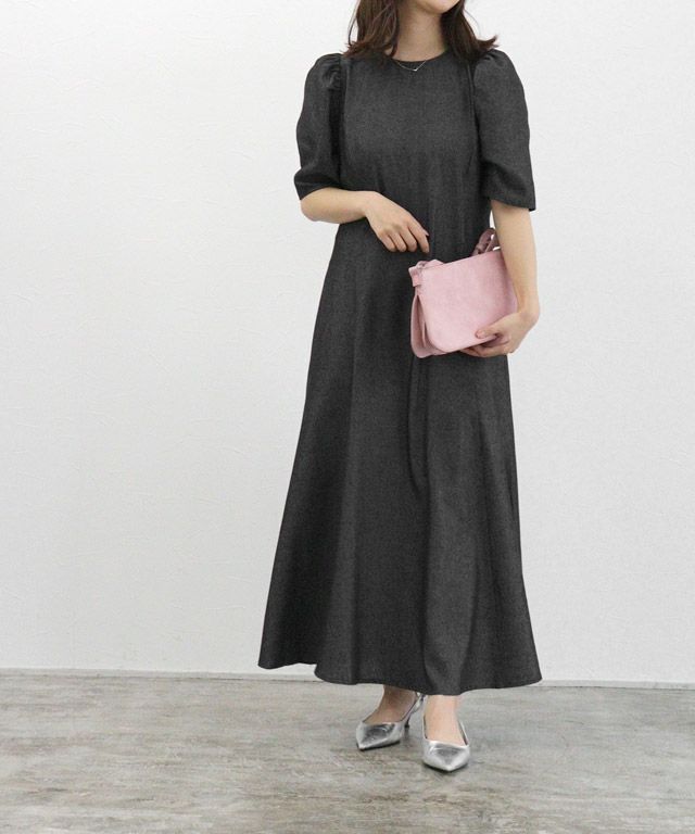 美品✨希少　カネコイサオ 豪華 総ピコフリル パフスリーブワンピース　洗える KANEKO ISAO - 5点セットのシルク（絹)タフタの豪華な
