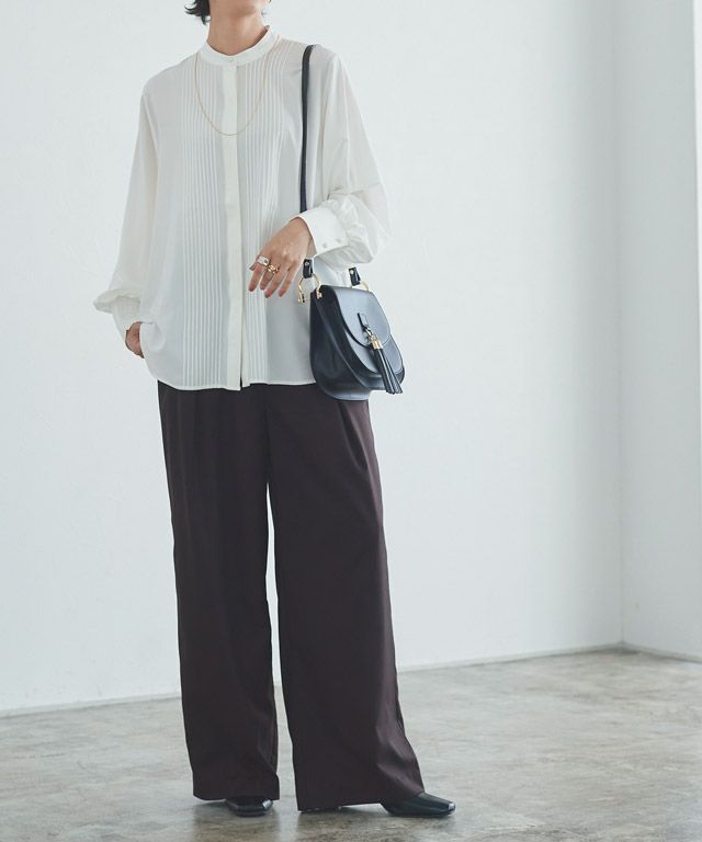 Akaneさんコラボ】[RASW]ピンタックボリュームスリーブブラウス ◇送料