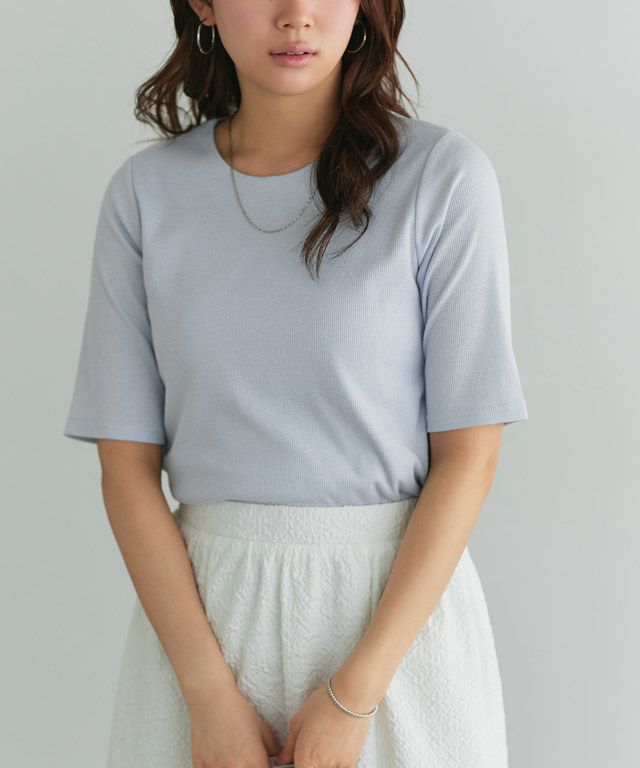 166cm / アイスブルー / クルーネック / M