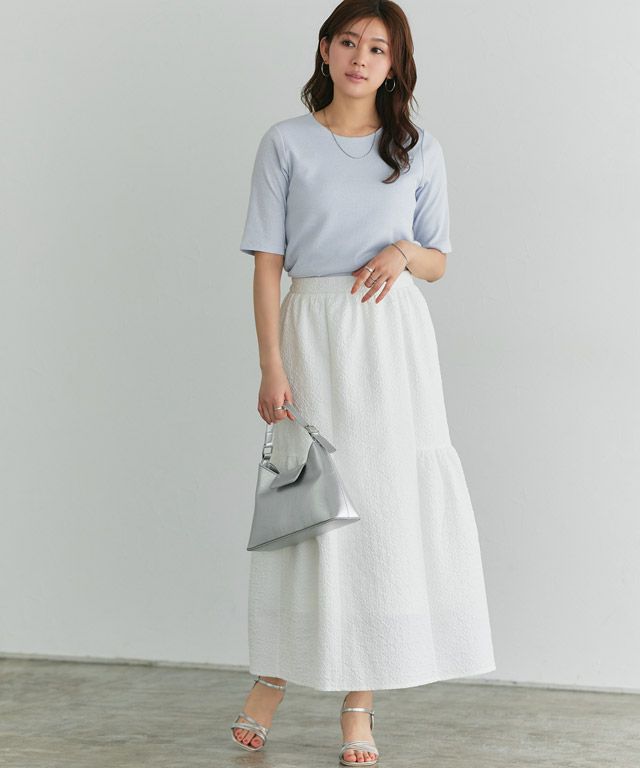 166cm / アイスブルー / クルーネック / M