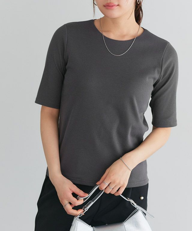 166cm / チャコール / クルーネック / M