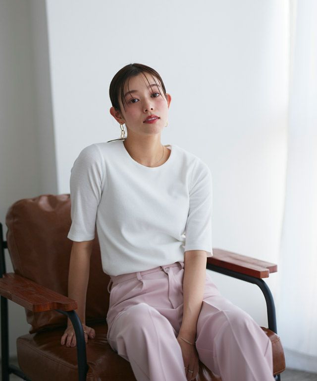 167cm / オフホワイト / クルーネック / M