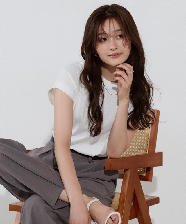 166cm / オフホワイト / クルーネック / M