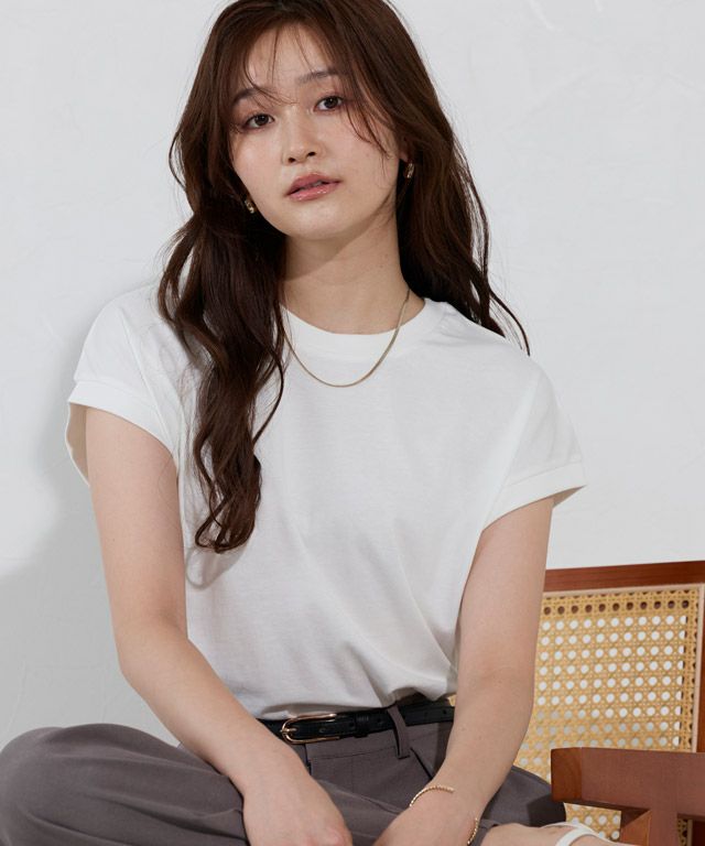 166cm / オフホワイト / クルーネック / M