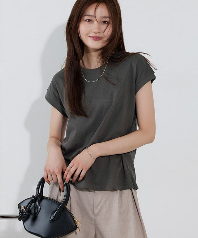 166cm / チャコール / クルーネック / M