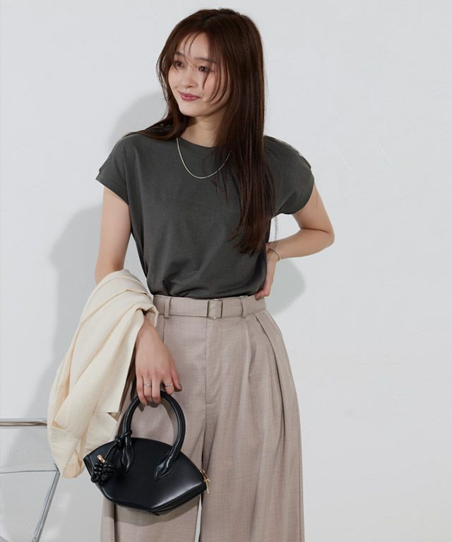 166cm / チャコール / クルーネック / M