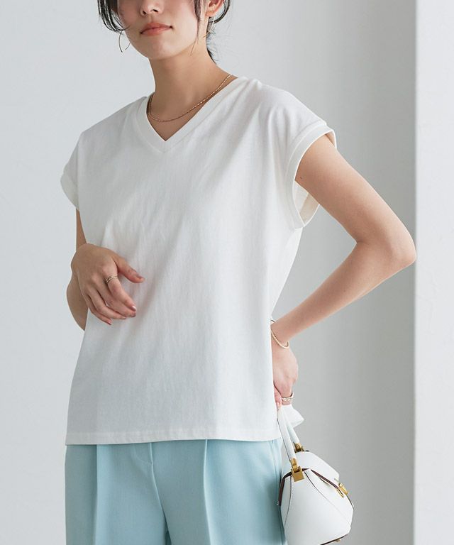 167cm / オフホワイト / Vネック / M