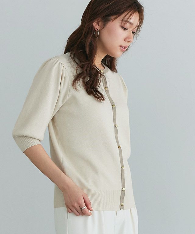 166cm / アイボリー×グレージュ / M