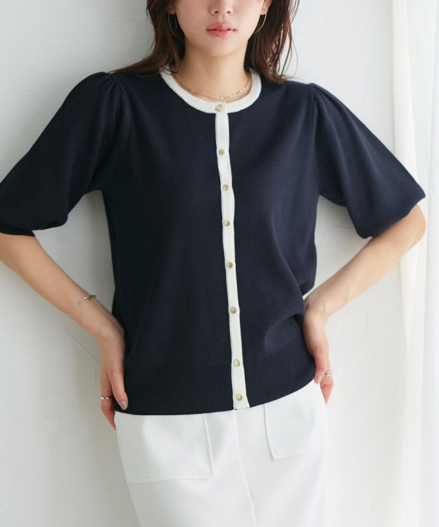 166cm / ネイビー×オフホワイト / M