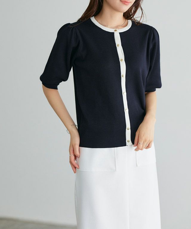 166cm / ネイビー×オフホワイト / M