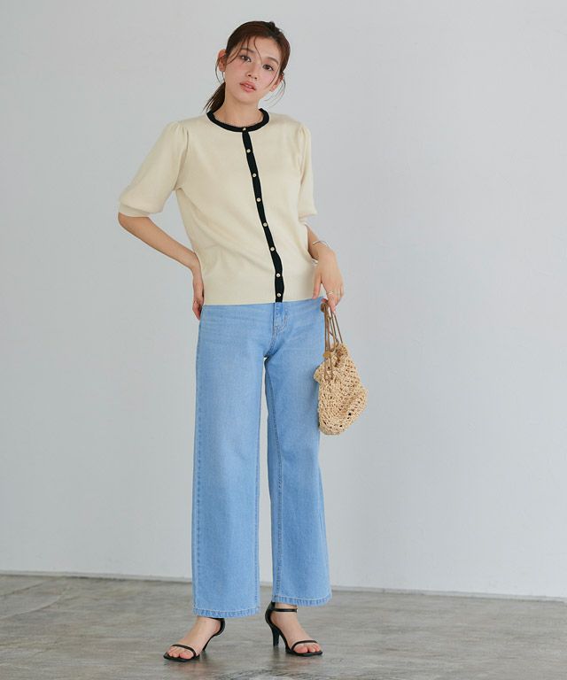 166cm / アイボリー×ブラック / M