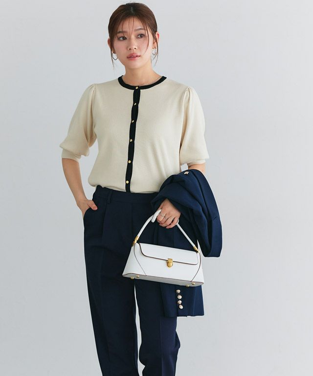 166cm / アイボリー×ブラック / M