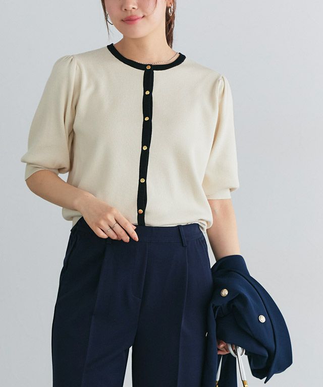 166cm / アイボリー×ブラック / M