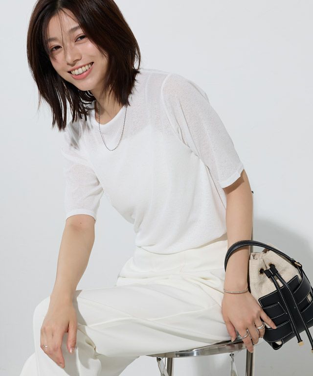 167cm / オフホワイト / 五分袖 / M