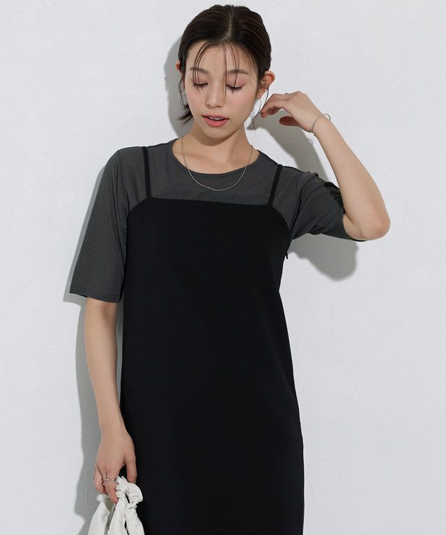 167cm / チャコール / 五分袖 / M