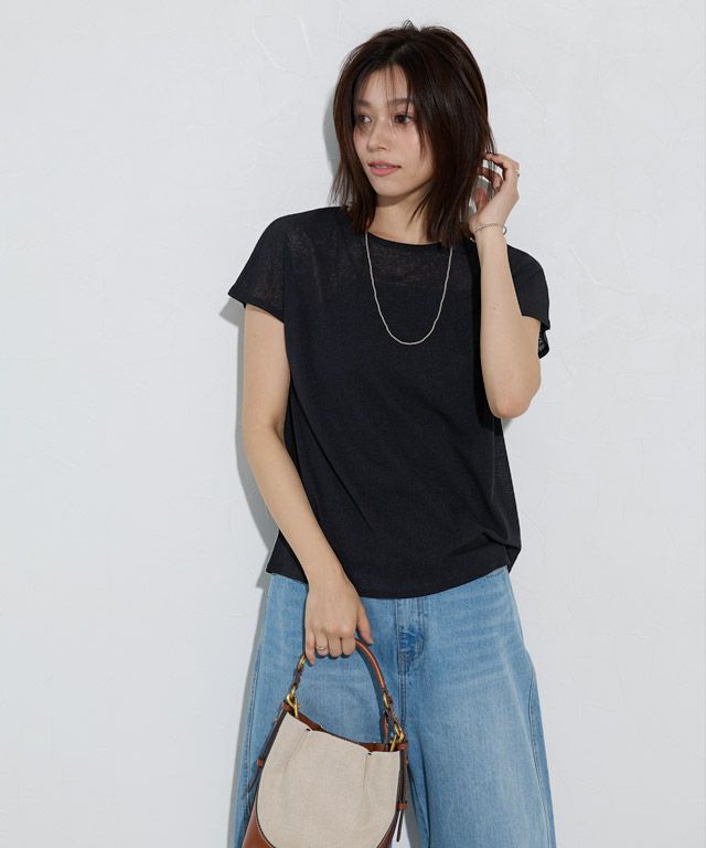 167cm / ブラック / フレンチスリーブ / M