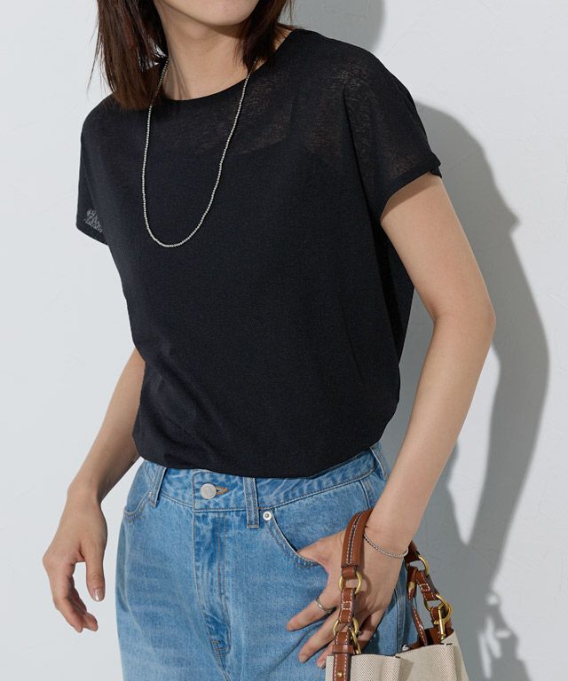 167cm / ブラック / フレンチスリーブ / M