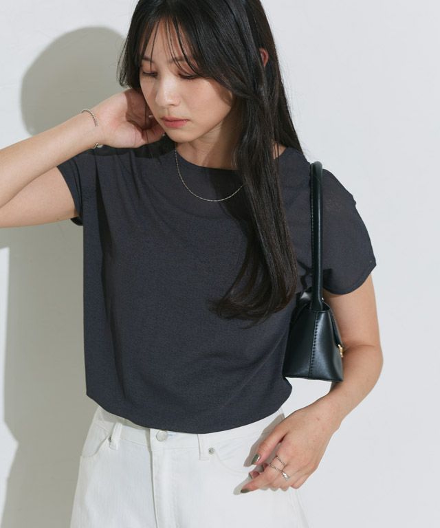 166cm / チャコール / フレンチスリーブ / M