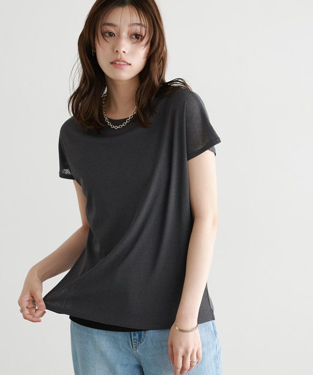 167cm / チャコール / フレンチスリーブ / M