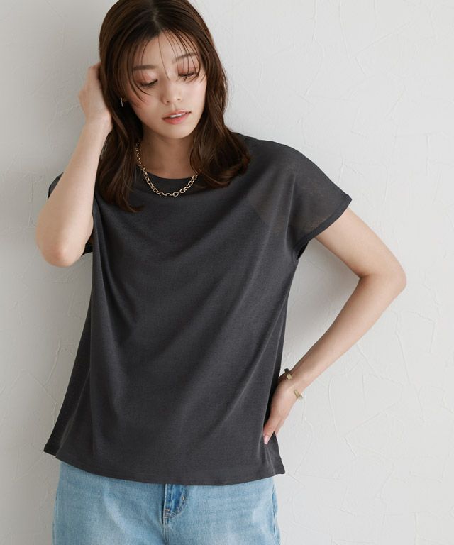 167cm / チャコール / フレンチスリーブ / M