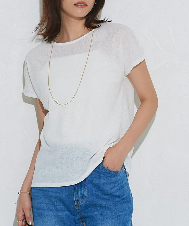 167cm / オフホワイト / フレンチスリーブ / M