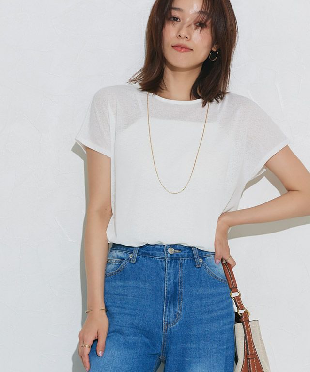 167cm / オフホワイト / フレンチスリーブ / M