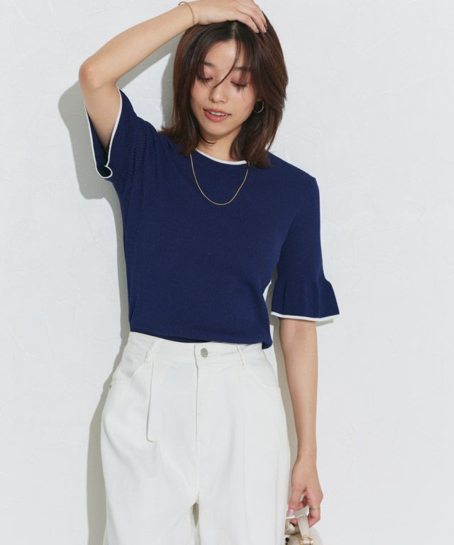 167cm / ネイビー×ホワイト / M