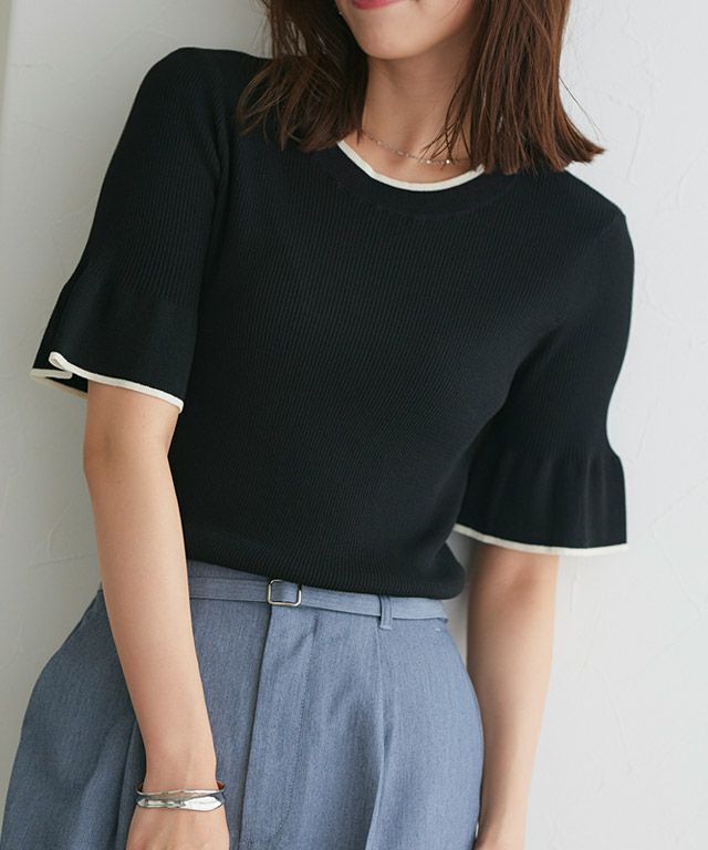 167cm / ブラック×アイボリー / M